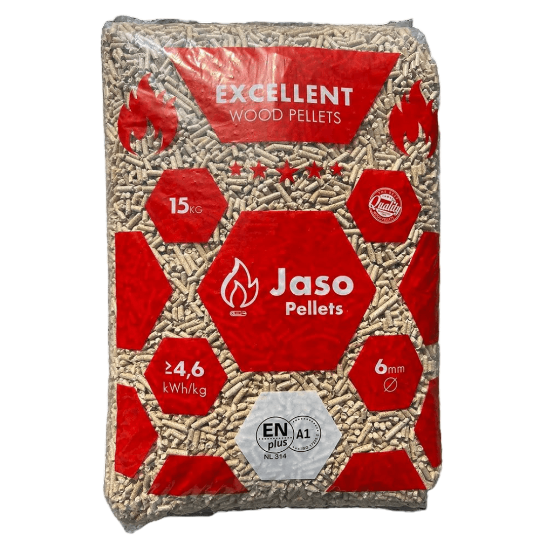 Houtpellets jaso excellent wit 65 zakken á 15kg