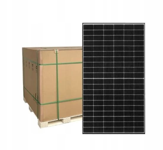 36-teiliges Set: JA Solar 500-W-PV-Modul, Mono-Si, bifazial, 182-mm-Halb-N-Typ-Zellen, Kabel ca. 120 cm, MC4-EVO2A-Stecker, Gewicht 27,3 kg, Full Blac