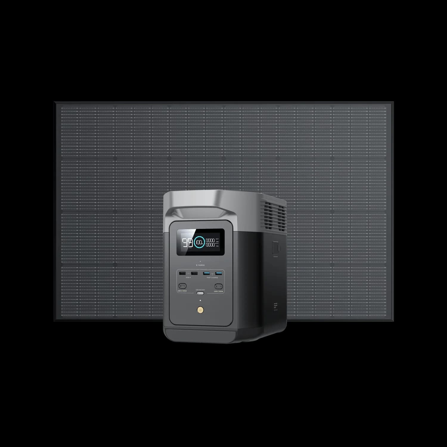 Tragbare Powerstation EcoFlow DELTA 2  + starres Solarmodul 175 W