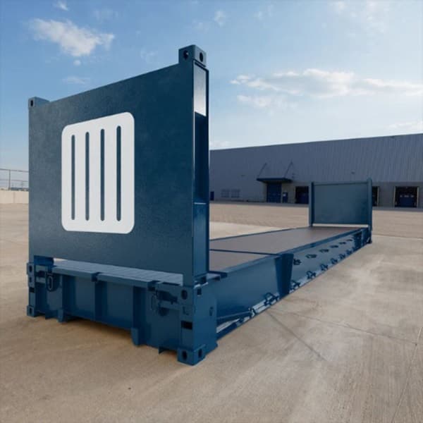 20-Fuß-Flachregalcontainer