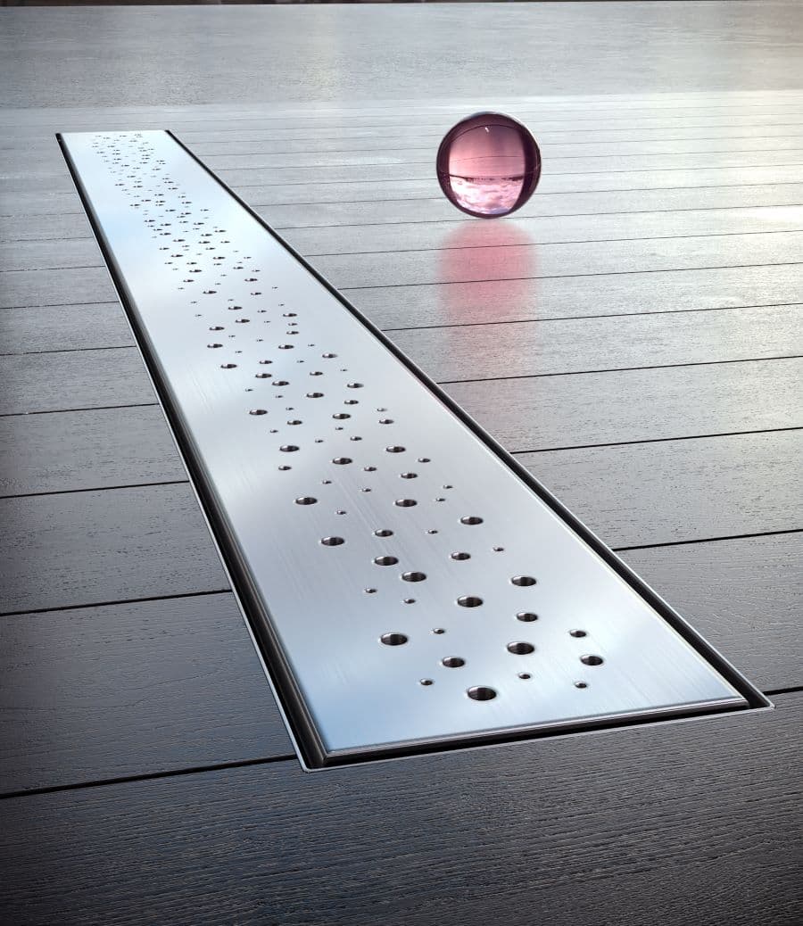 Odpływ liniowy 110 cm stalowy Kółka Boczny Niski Waterway