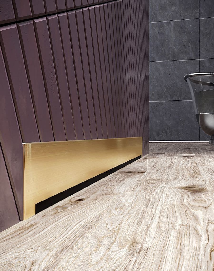 Odpływ ścienny złoty satynowy Waterway