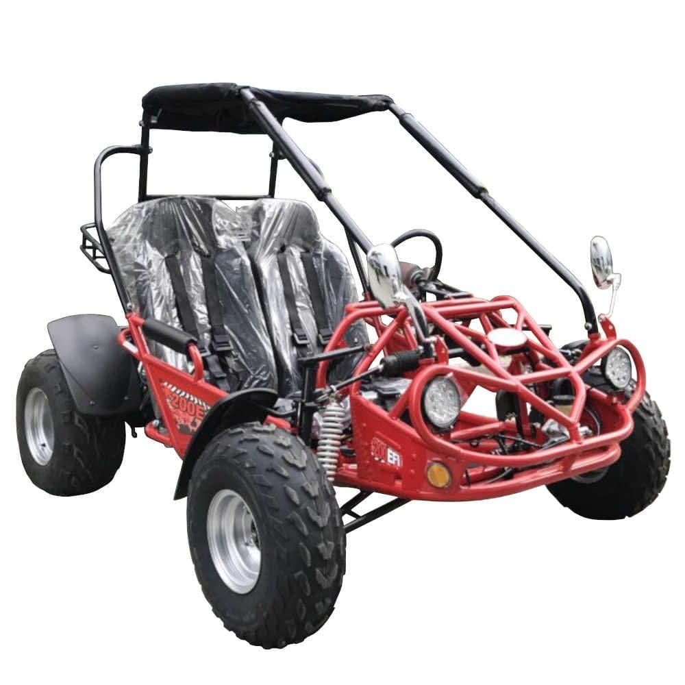 Trailmaster Eagle 200E XRS EFI Buggy / Go Kart Full Size youth Adult Off road Go Kart - Red