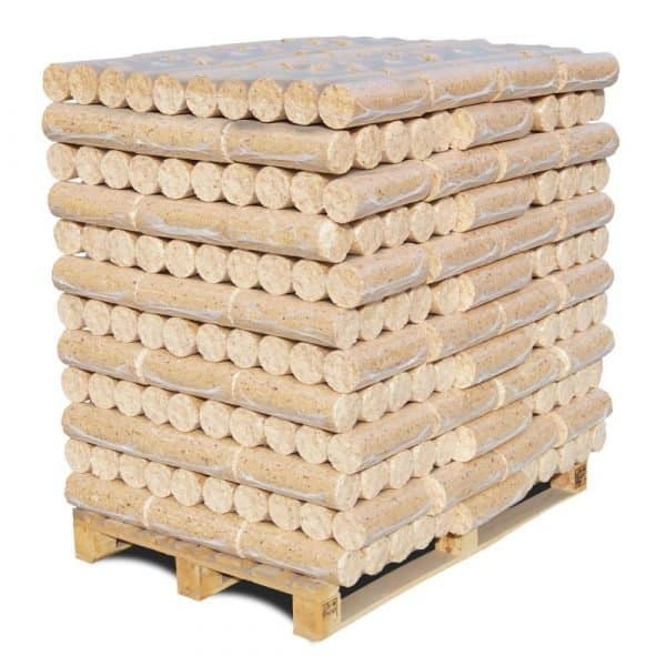 Nadelholzbriketts rund, ohne Loch 960kg