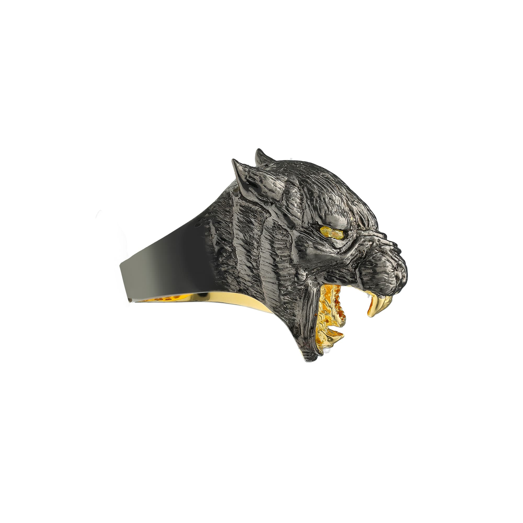 Bague Homme Panthère Argent