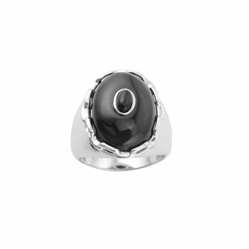Bague argent clothide  pierre onyx