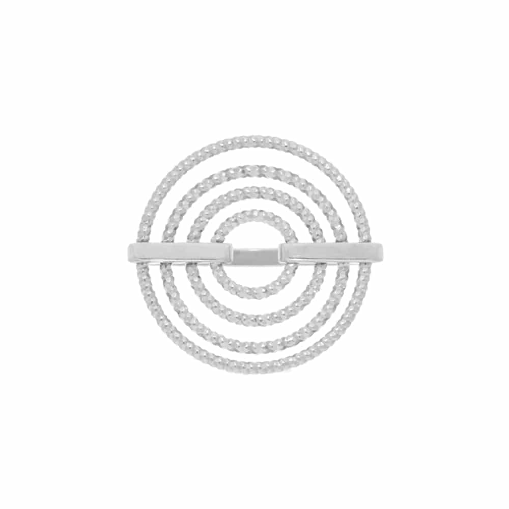 Bague argent diamanté cercle