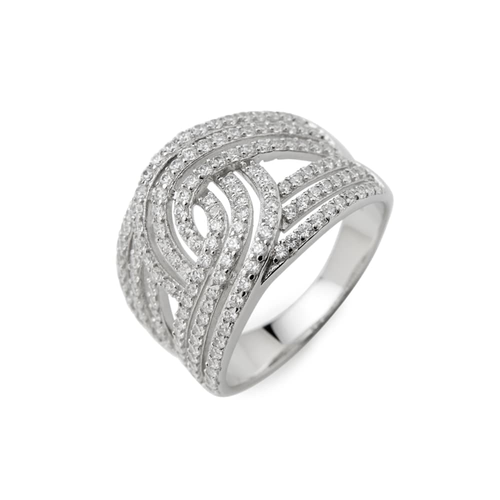 Bague argent liens entrelacés