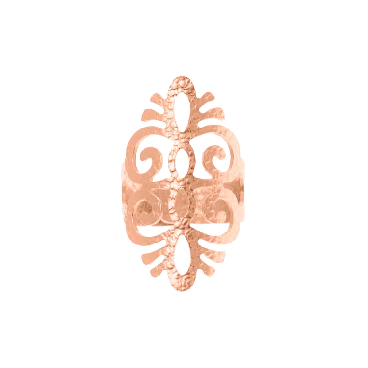 Bague argent rose losanges découpe laser ajustable