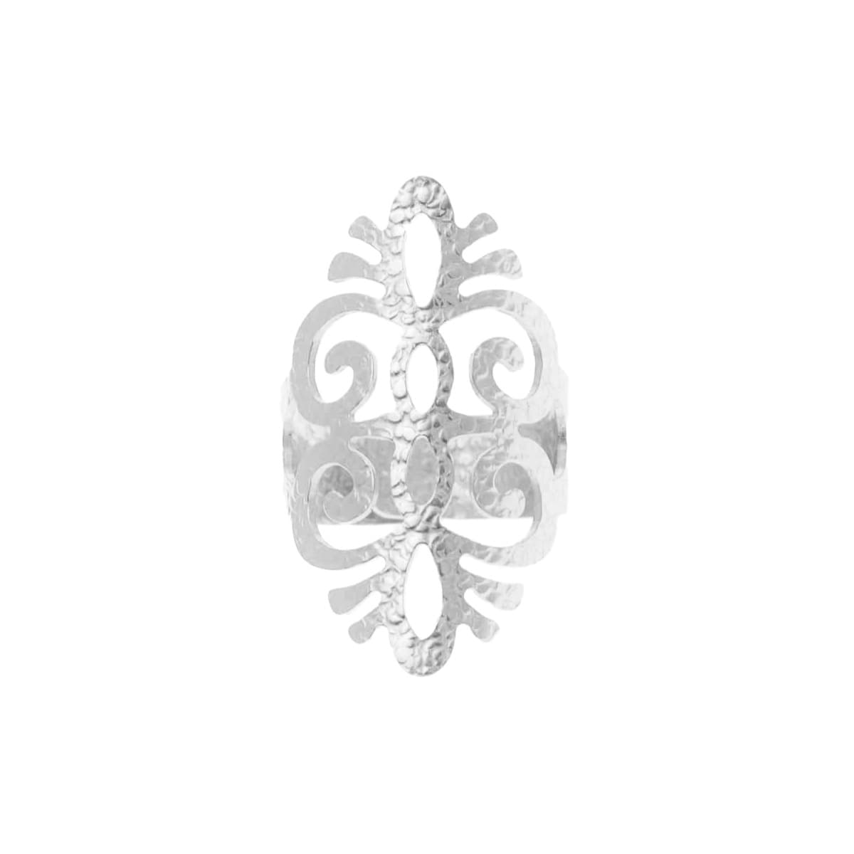Bague argent  losanges découpe laser ajustable