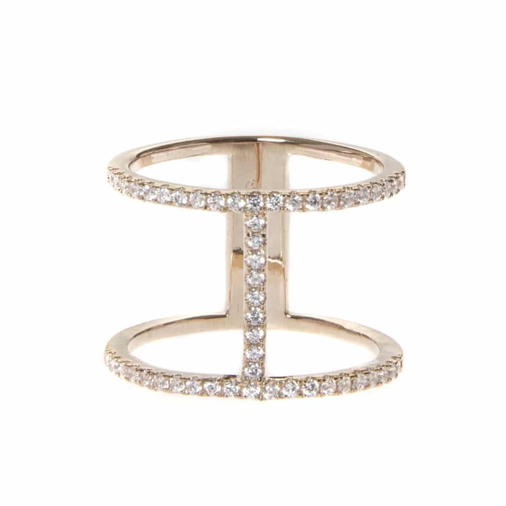 Bague argent motif evasion rose
