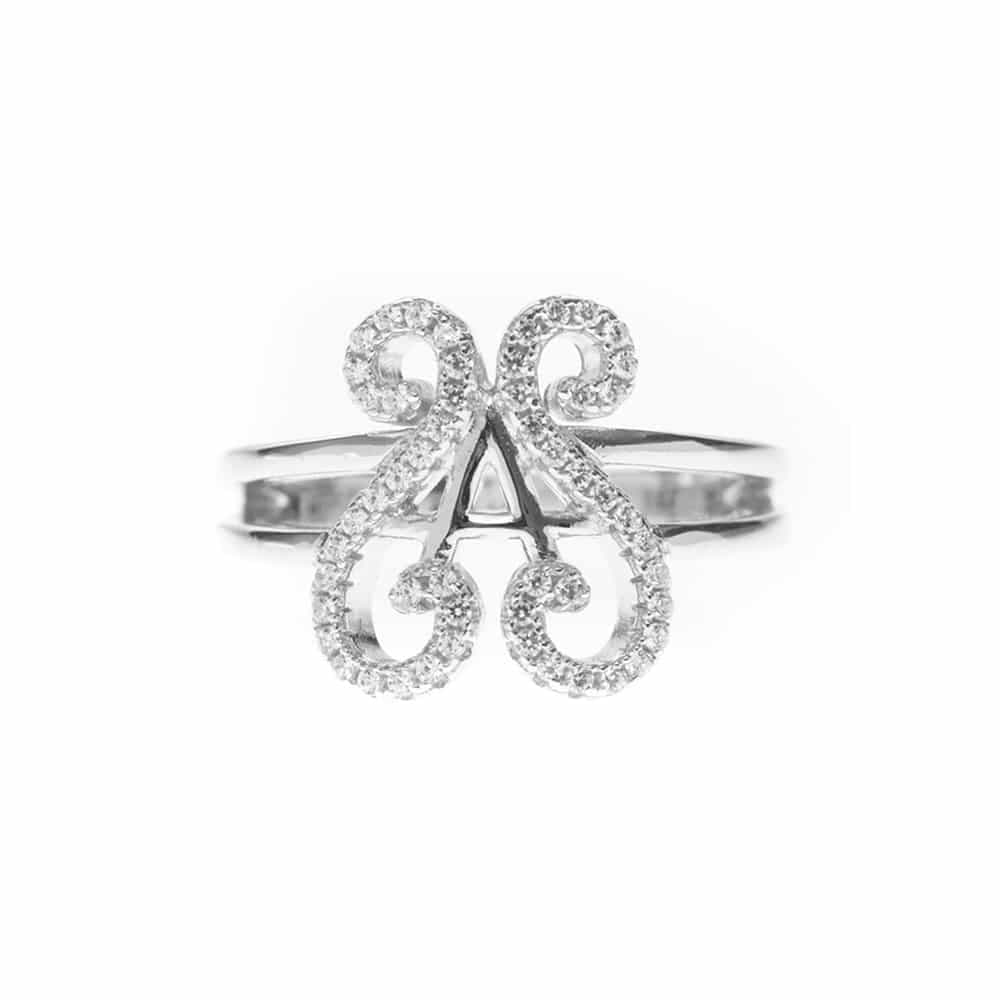 Bague argent orus rhodié