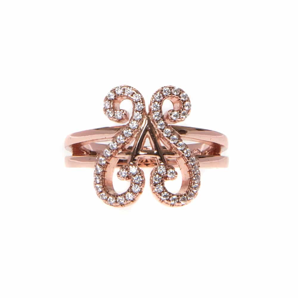 Bague argent orus rose