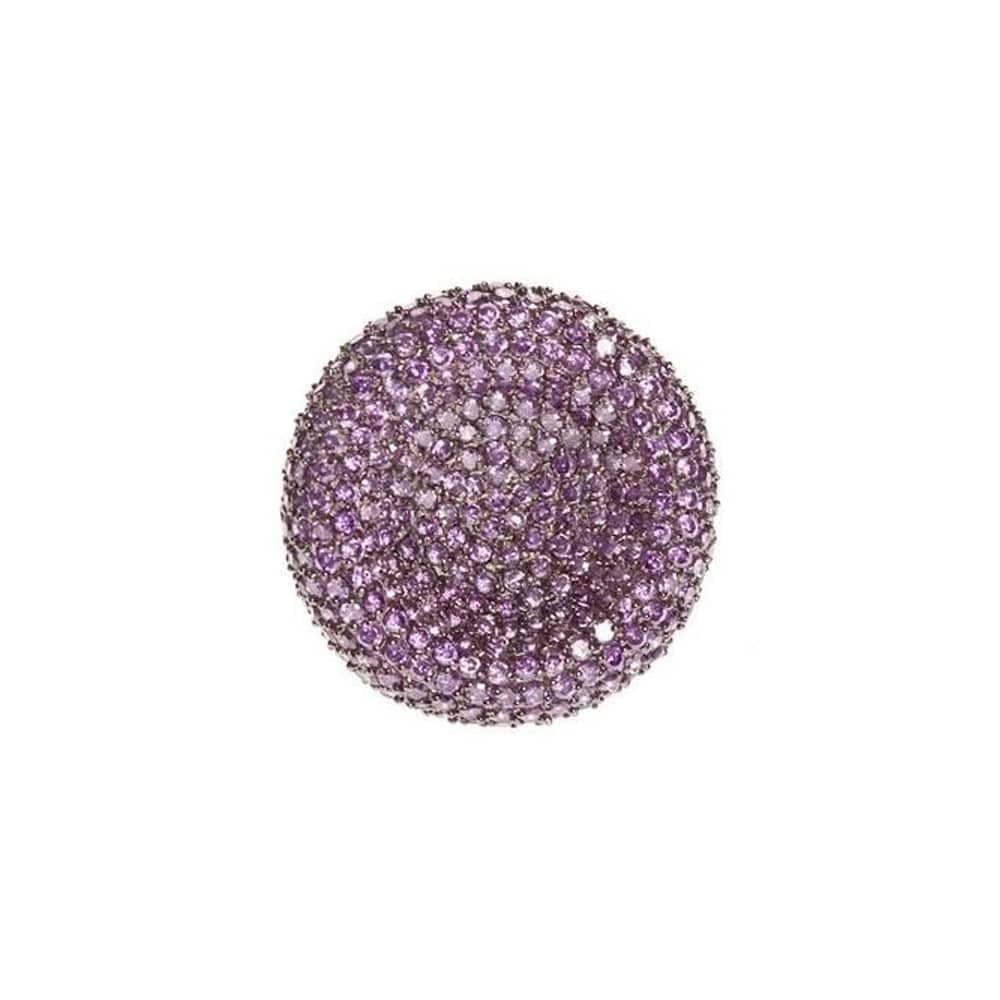 Bague argent pépite violette