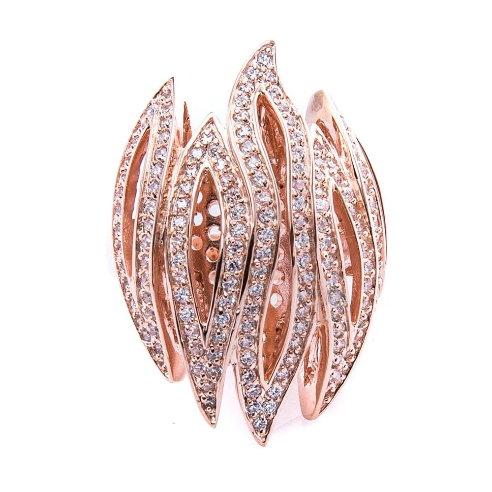Bague argent sulfureuse sertie rose