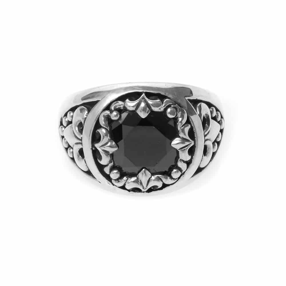 Bague argent union sacrée noire