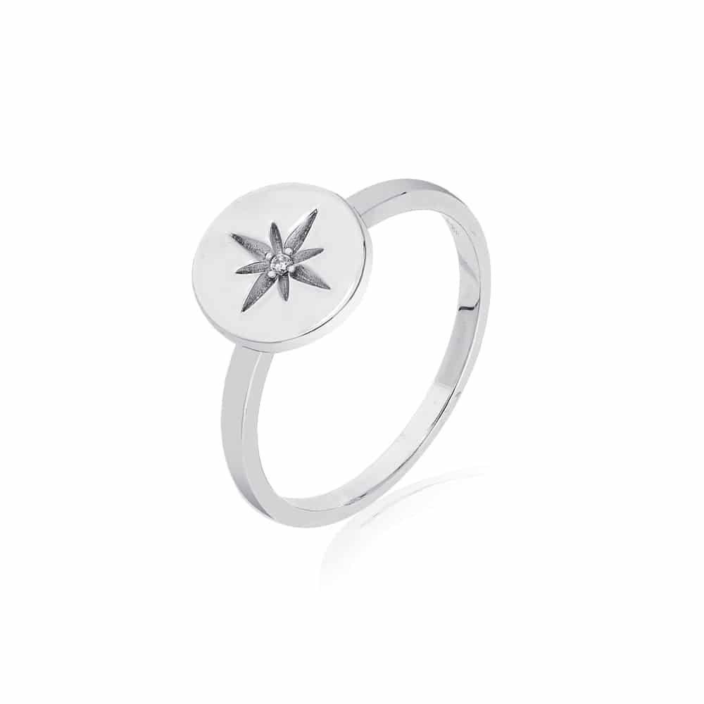 Bague argent stella zirconium blanc