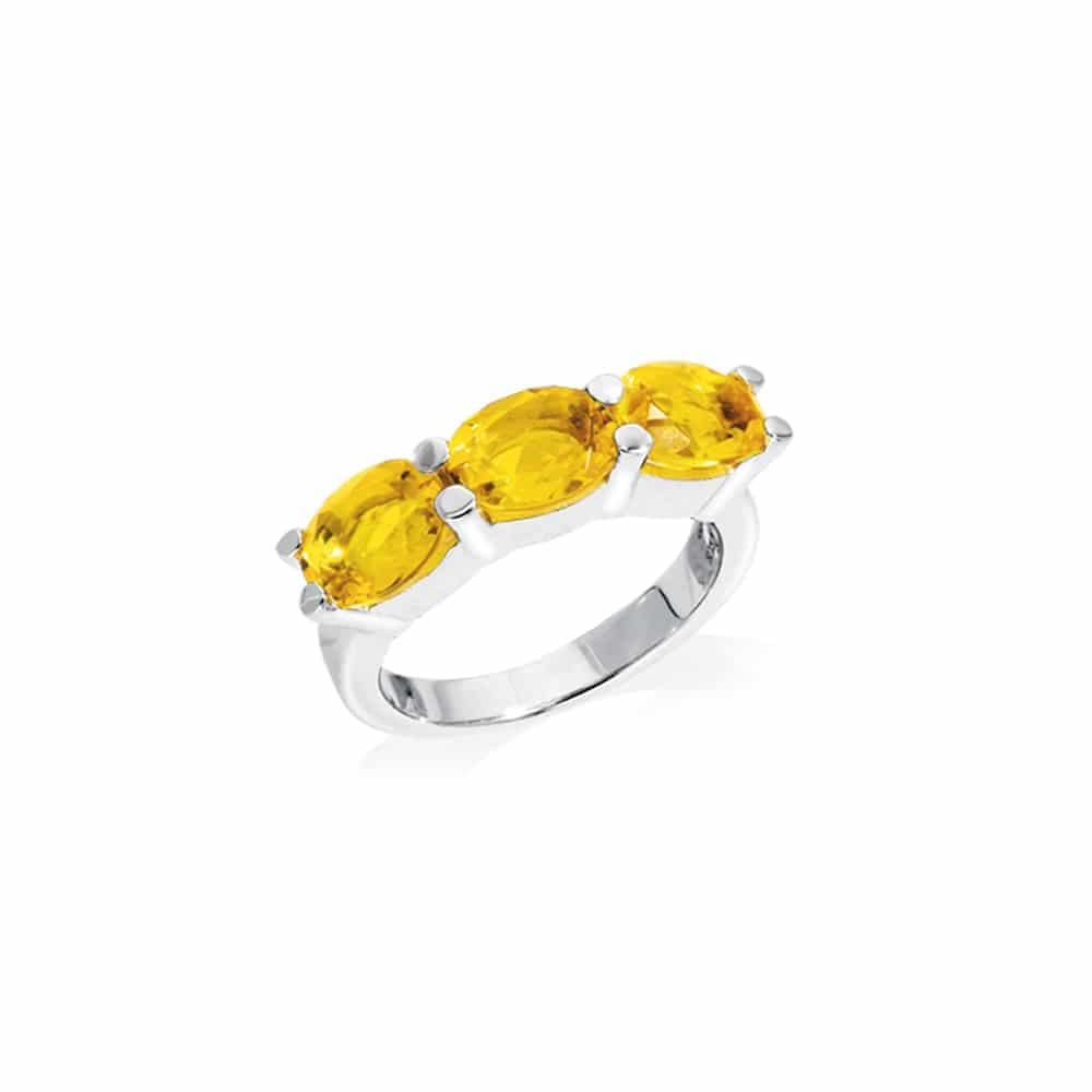 Bague Eos argent pierre citrine