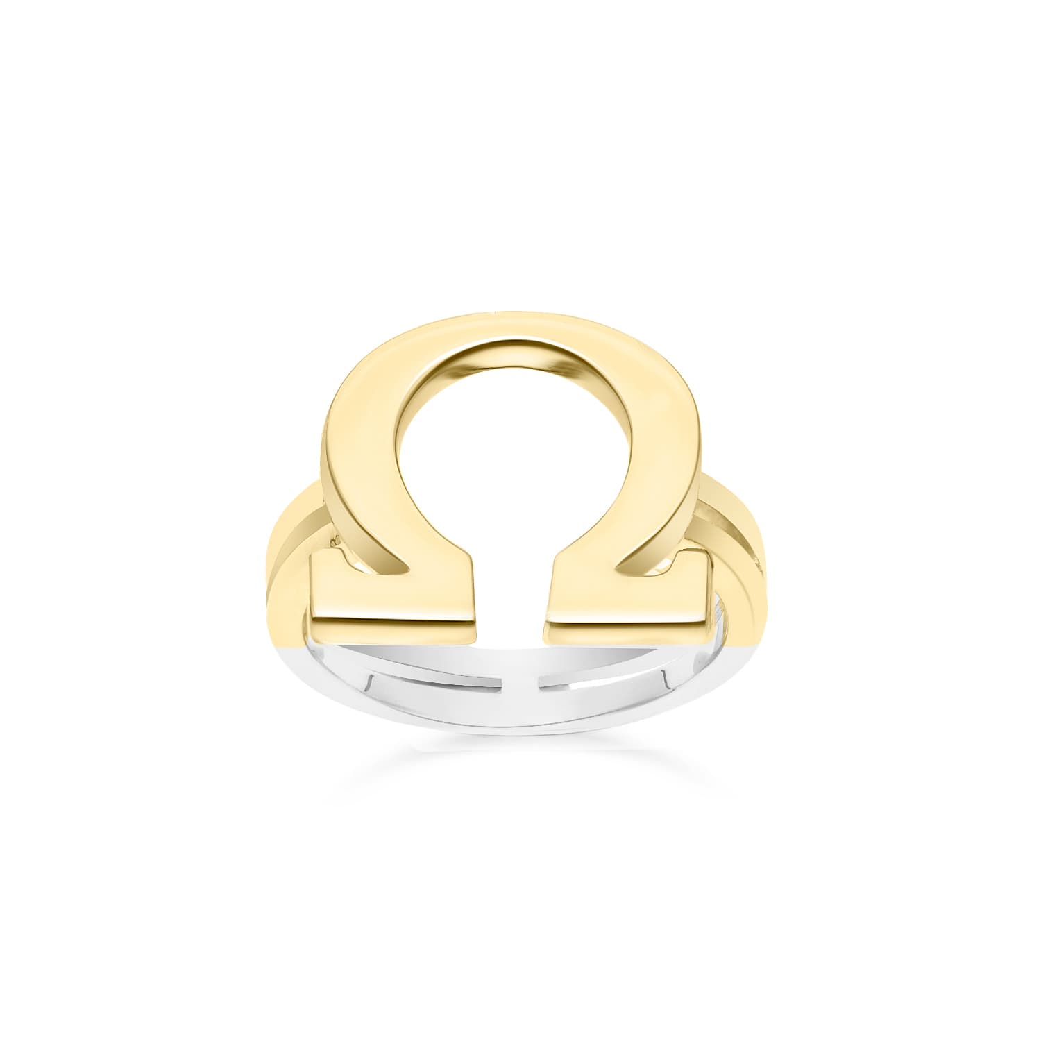 Bague en argent doré omega