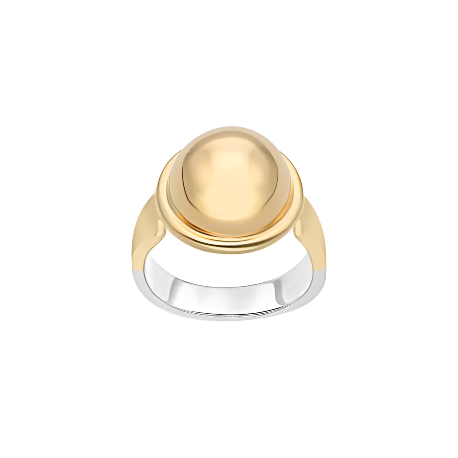 Bague en argent doré boule