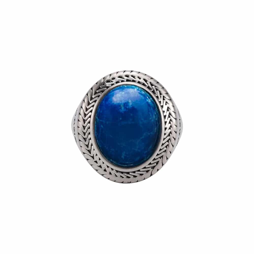 Bague homme argent lapis bouddha