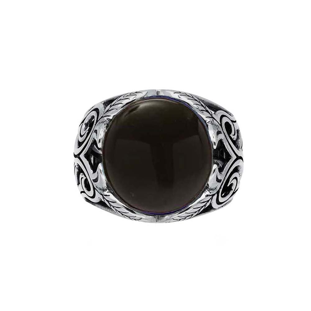 Bague homme argent onyx jungle
