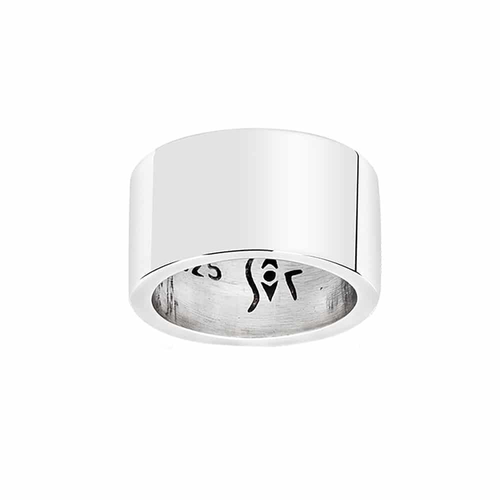 Bague homme jonc moderne argent