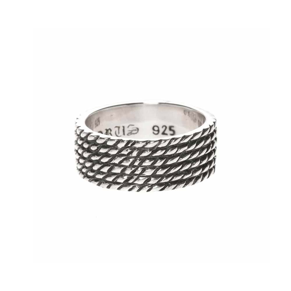 Bague jonc écailles argent homme