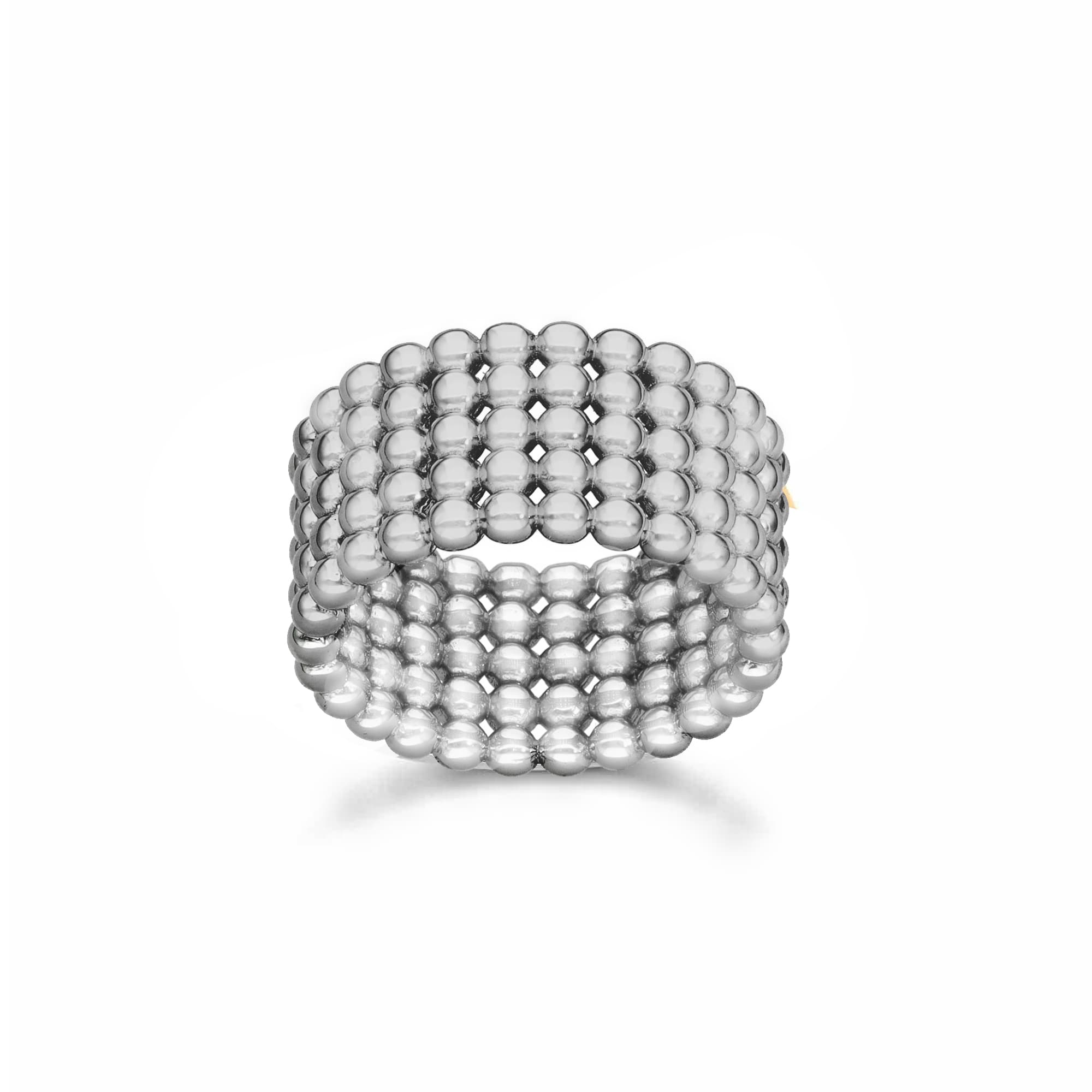 Bague large argent boule