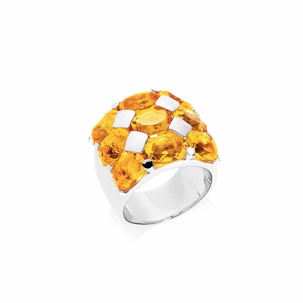 Bague Héra argent quartz citrine