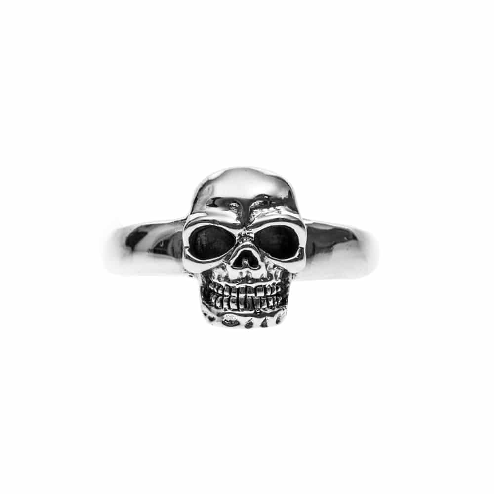 Bague tête de mort argent classique