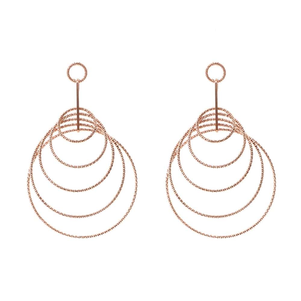Boucles d'oreilles spirale idylle rose