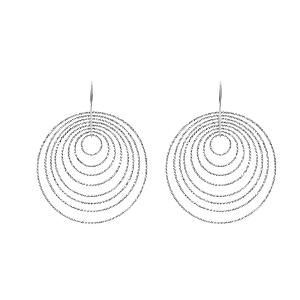 Boucles d'oreilles 3D volupté rhodié