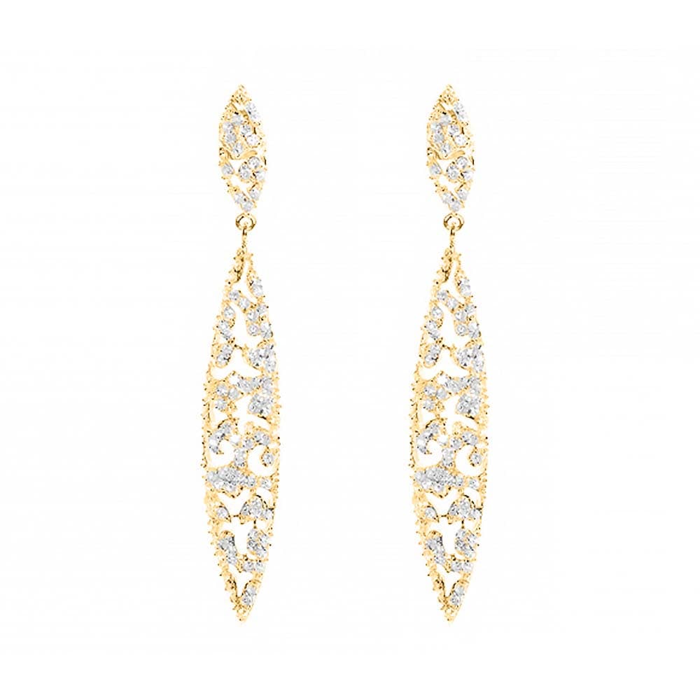 Boucles d'oreilles argent antique doré