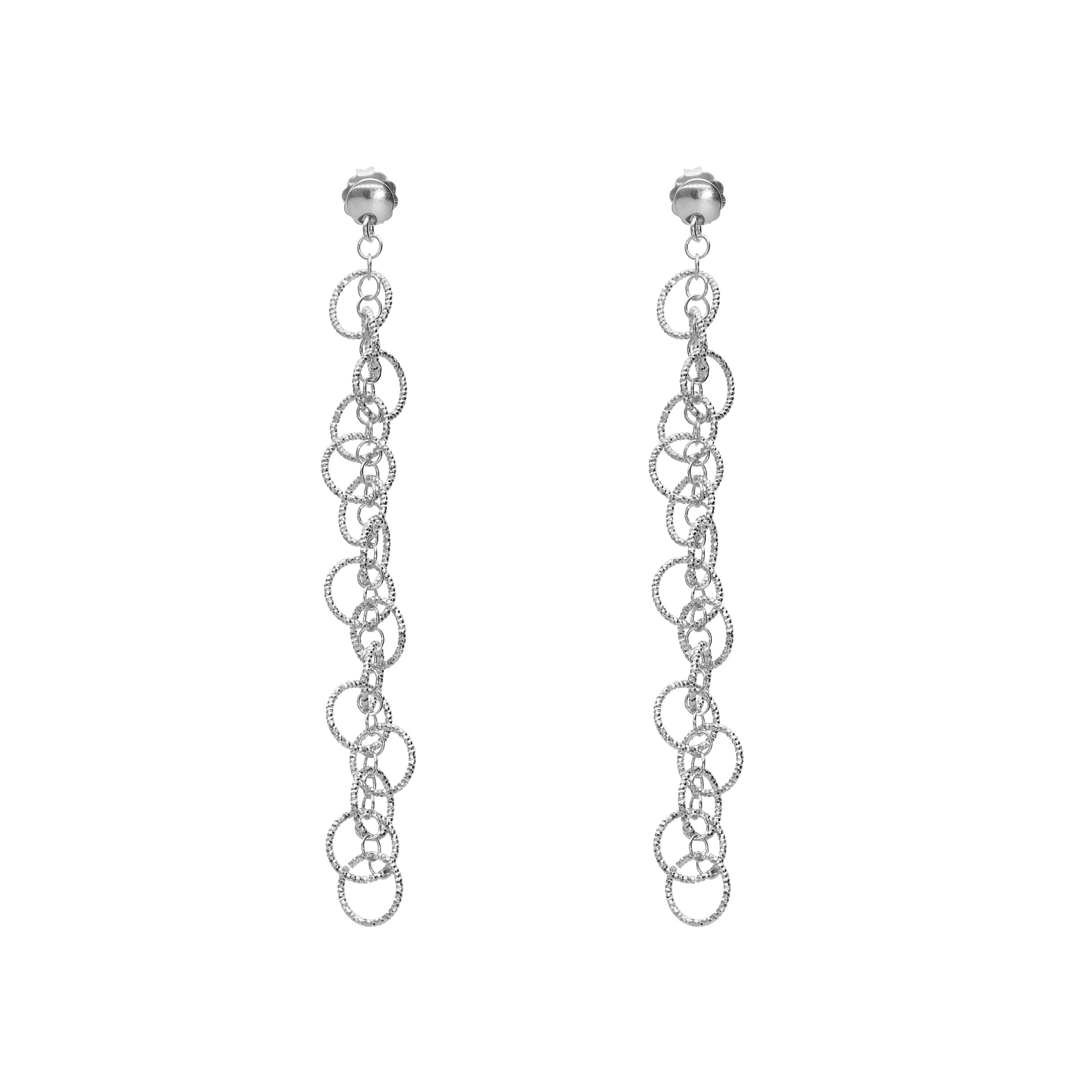 Boucles d'oreilles argent cercles multiples