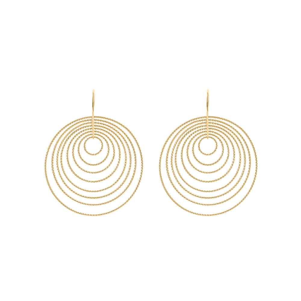 Boucles d'oreilles argent doré diamanté arianna