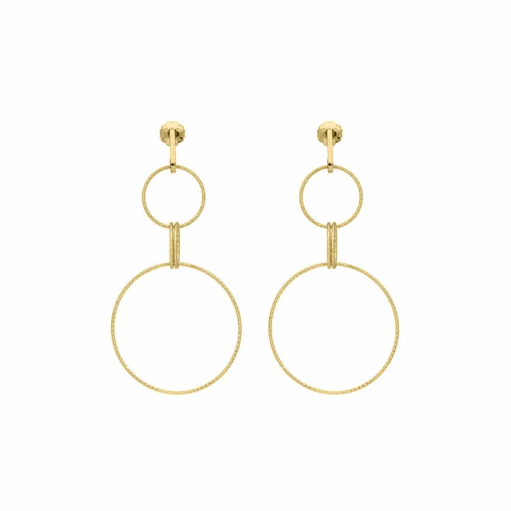 Boucles d'oreilles argent doré diamanté Silvia