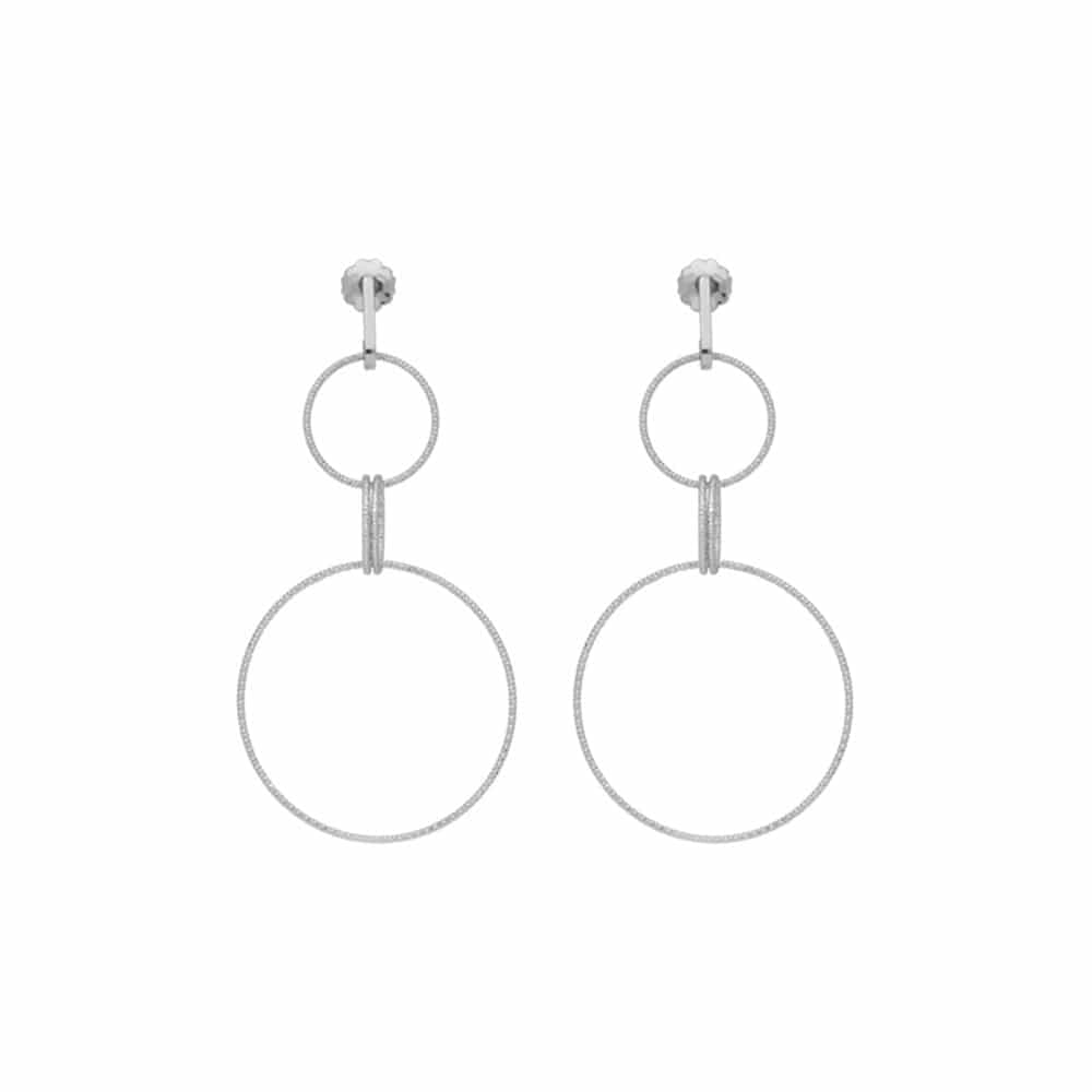 Boucles d'oreilles argent rhodié diamanté Silvia
