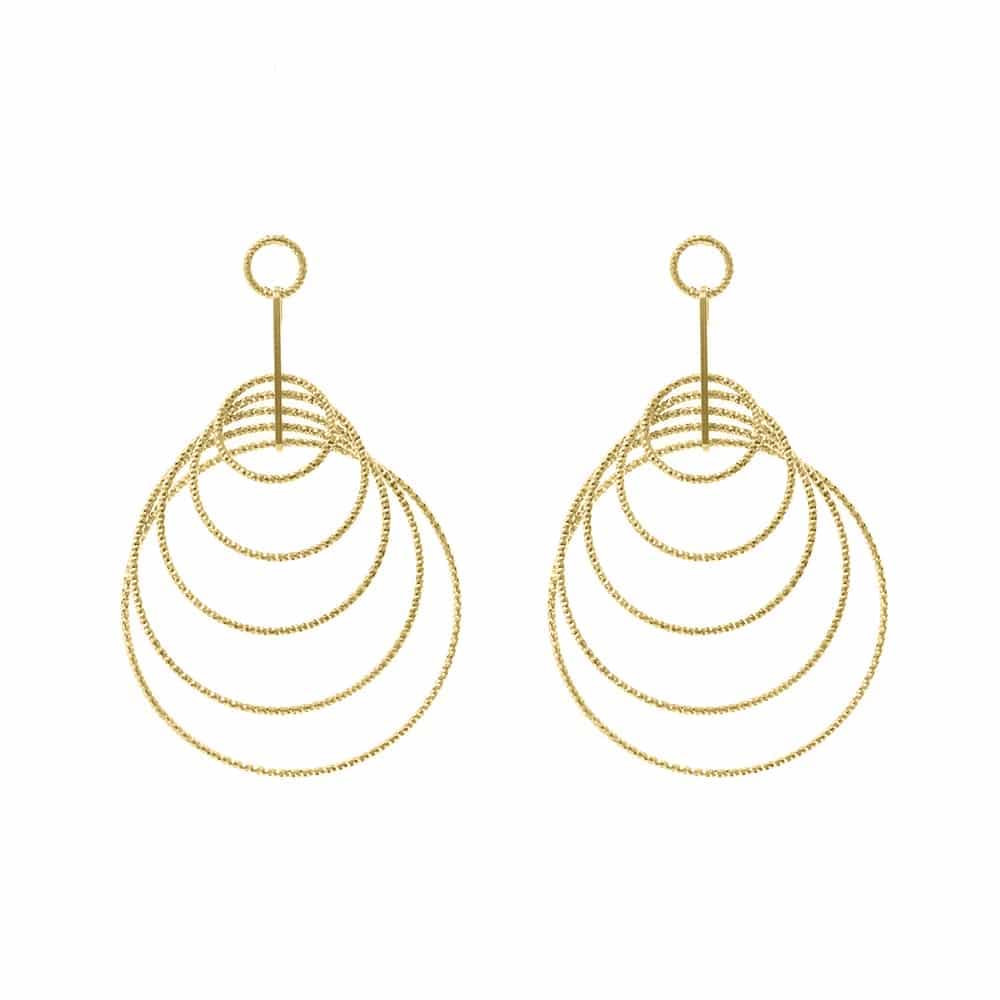 Boucles d oreilles argent doré diamanté Stella