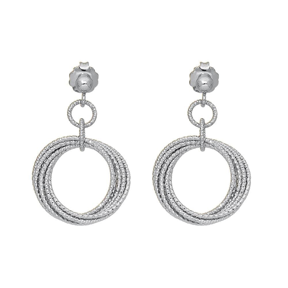 Boucles d'oreilles argent rhodié diana