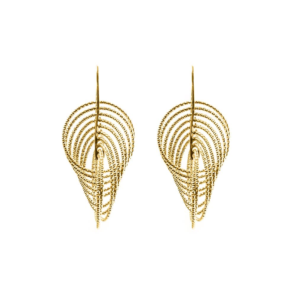 Boucles d'oreilles argent doré spirales vertigo