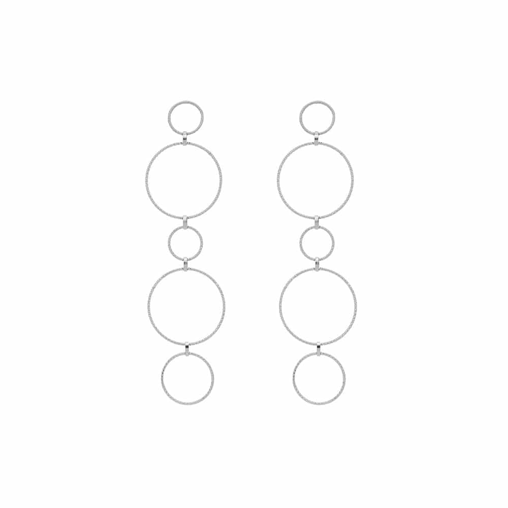 Boucles d'oreilles argent rhodié diamanté Alessia