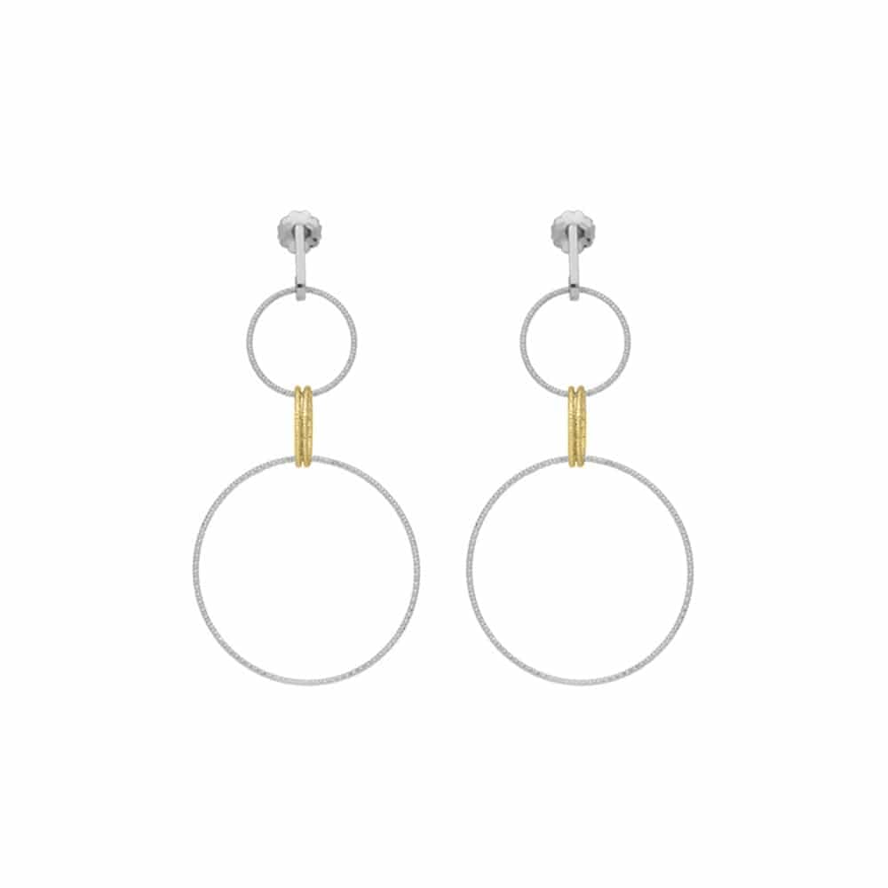 Boucles d'oreilles argent rhodié doré diamanté silvia