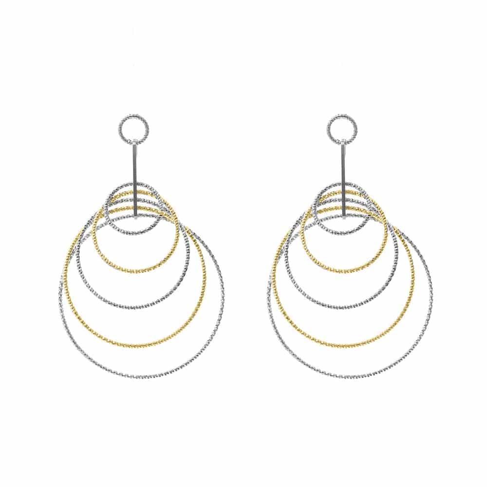 Boucles d oreilles argent rhodié doré diamanté Stella