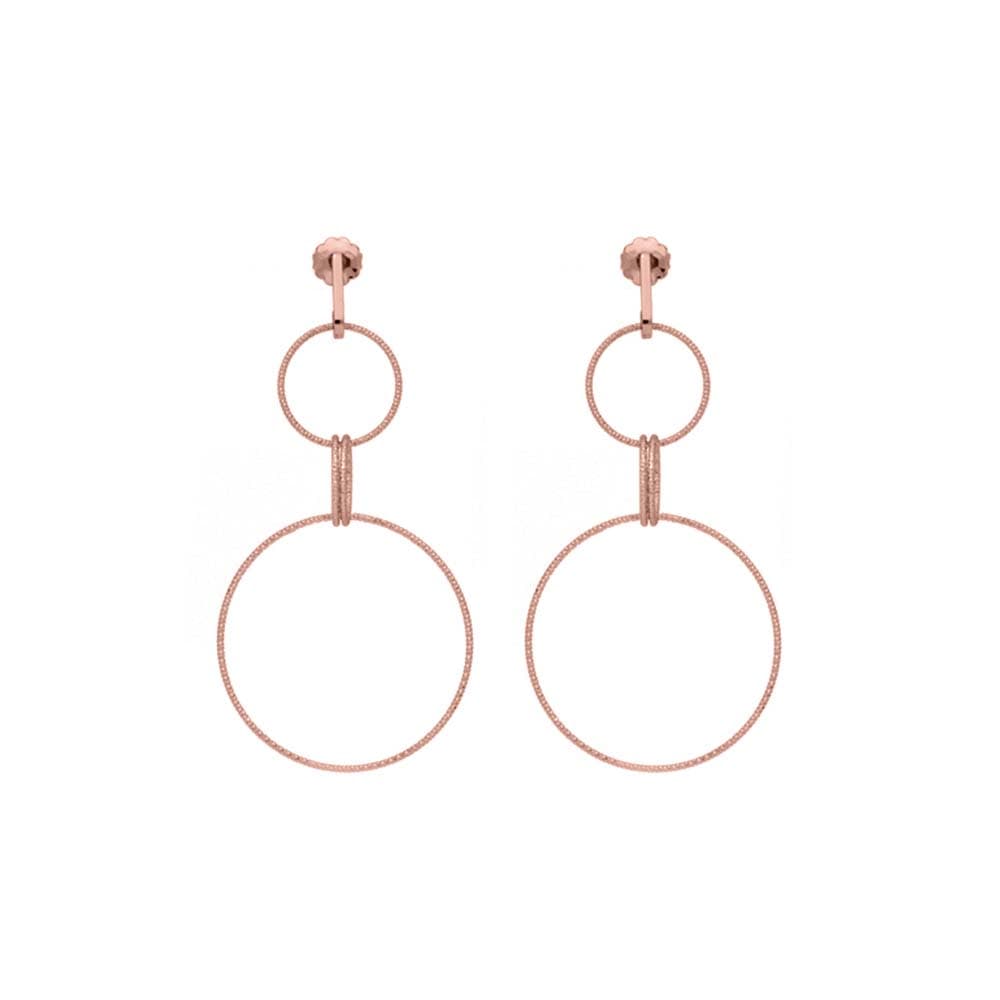 Boucles d'oreilles argent rose diamanté Silvia
