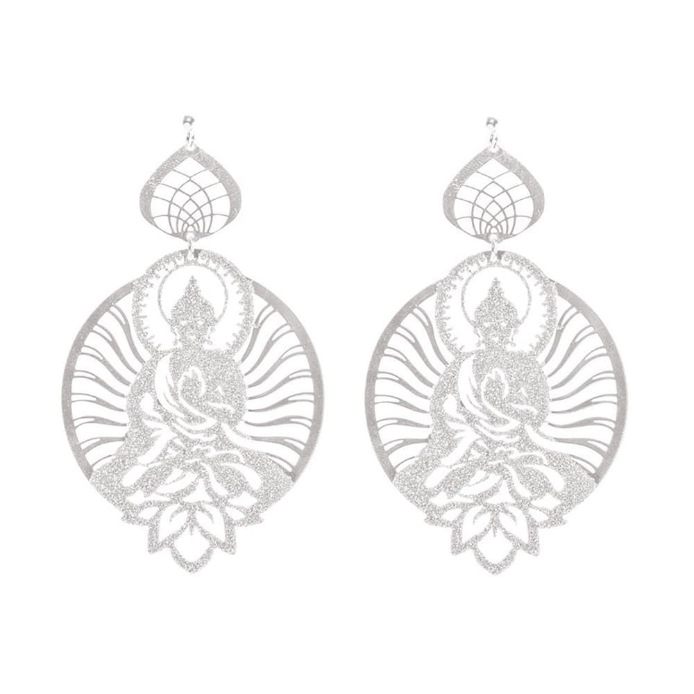 Boucles d'oreilles argent shiva rhodie