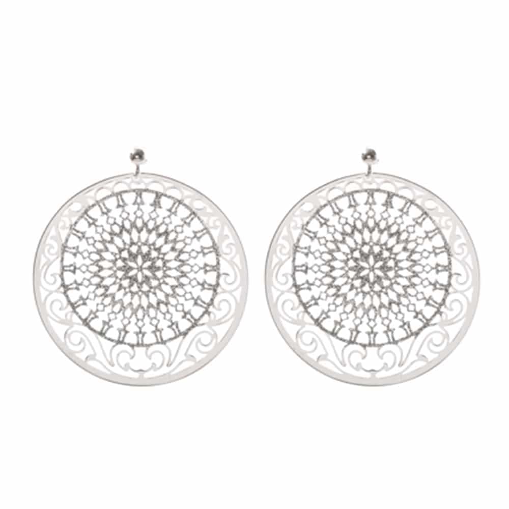 Boucles d'oreilles argent dormeuse rhodié