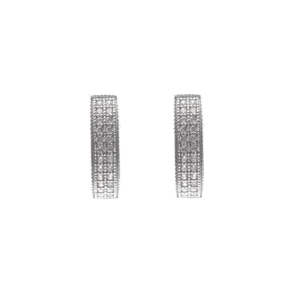 Boucles d'oreilles étincelantes rhodié