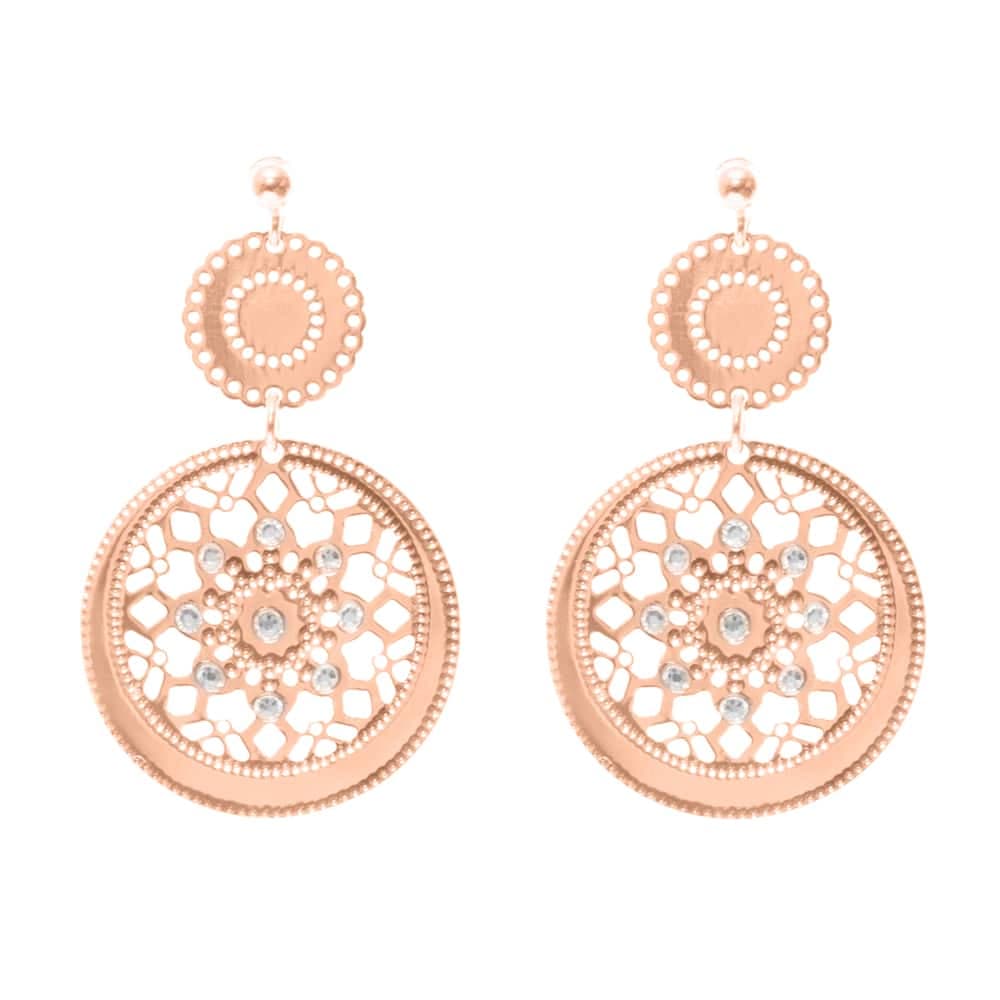 Boucles d'oreilles argent étoile rose