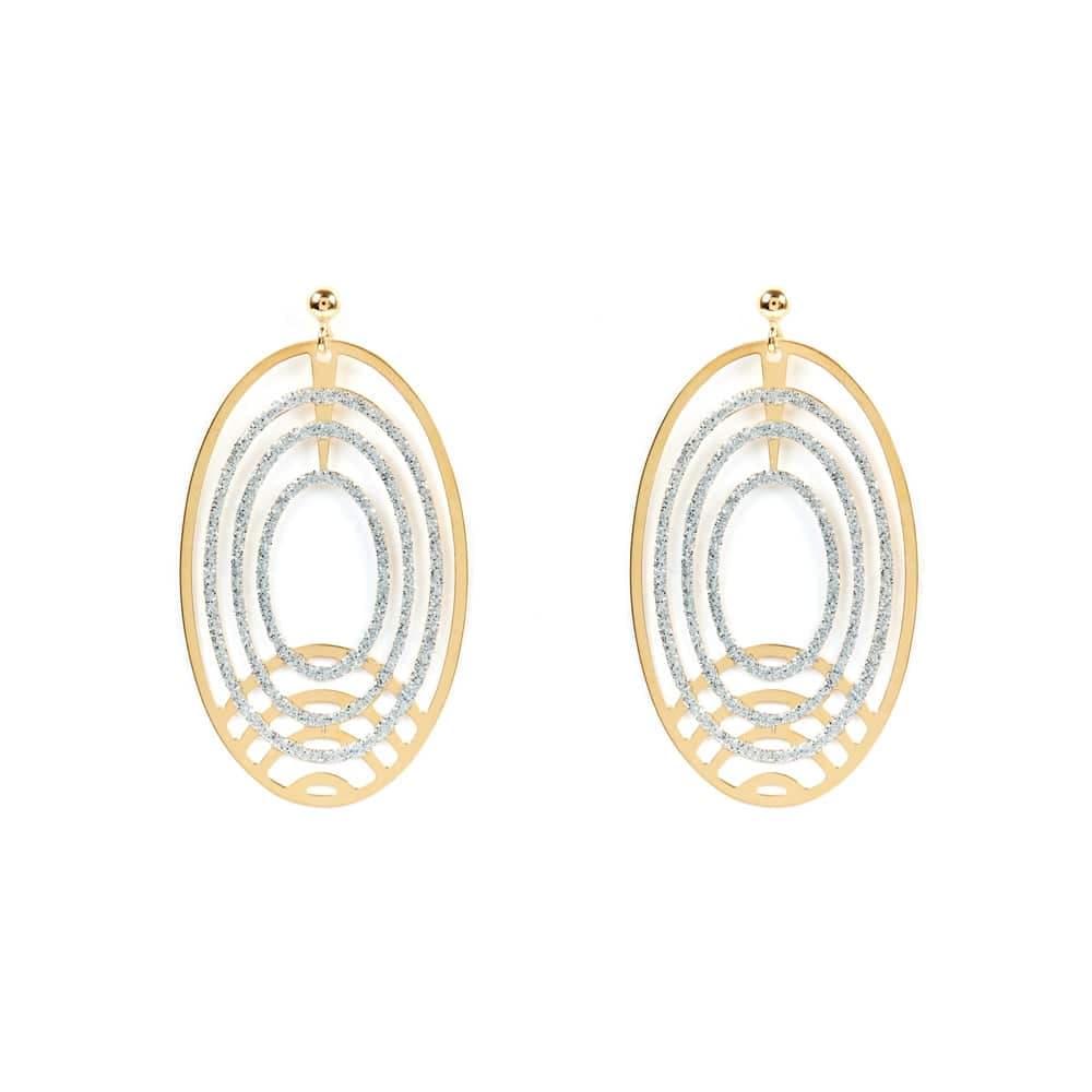 Boucles d'oreilles horizon doré
